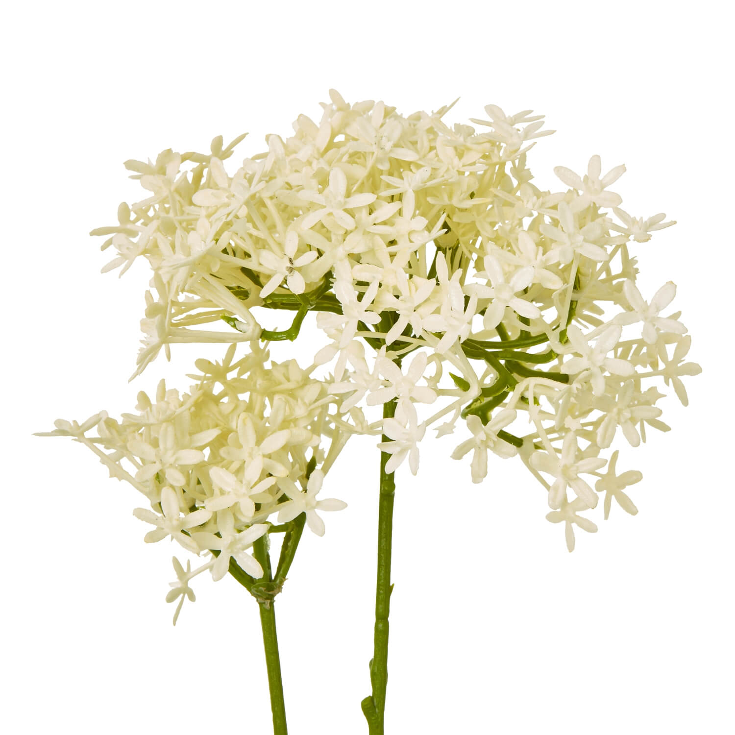 Cream Crown Hydrangea stem, lifelike faux floral with soft white petals, 28-inch artificial flower for home decor by RoomLondon at brixbailey.com