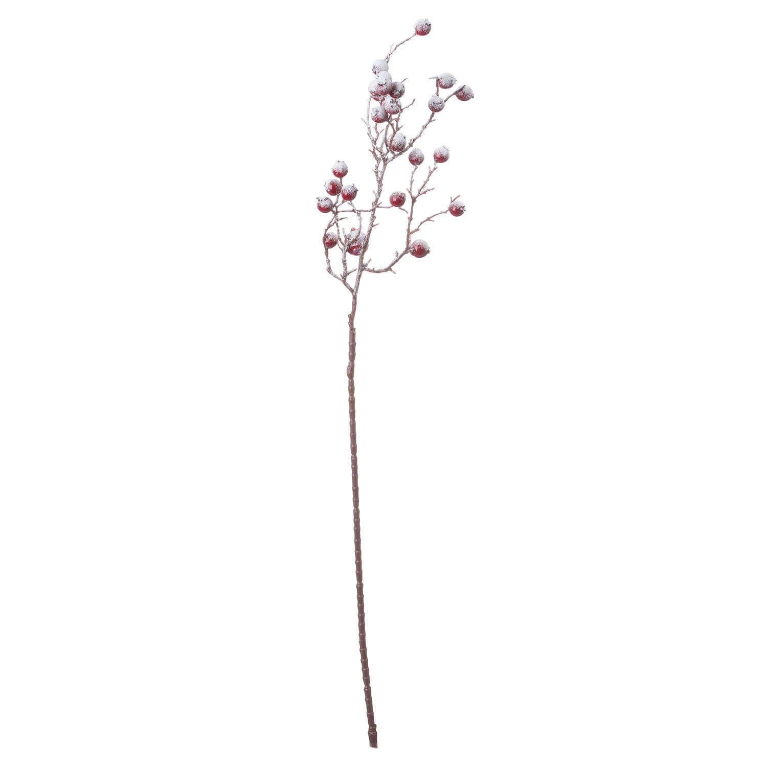 Lifelike red festive berry stems with frost detailing, perfect for winter wreaths and centerpieces. by sostter at brixbailey.com