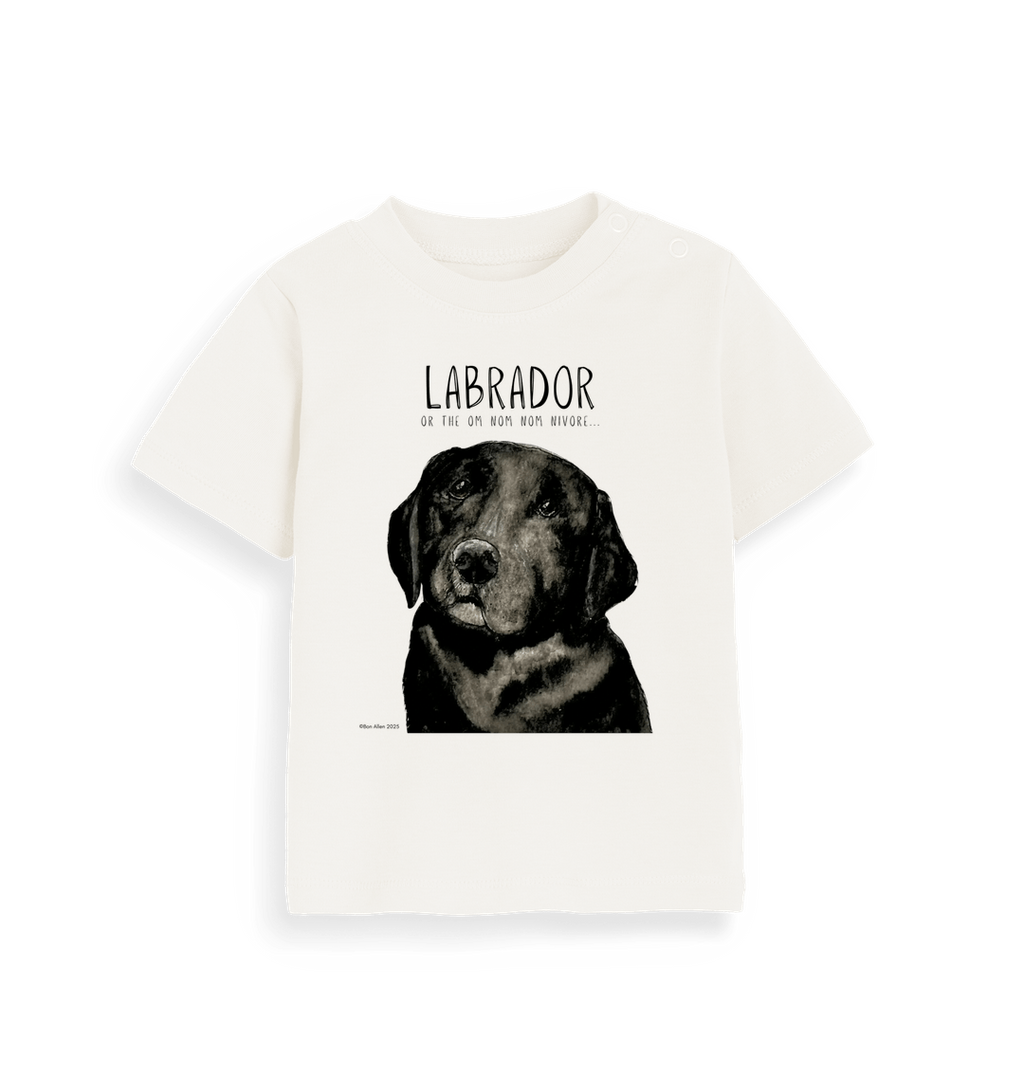 Tiny Tummy Big Appetite Baby Black Labrador Tee
