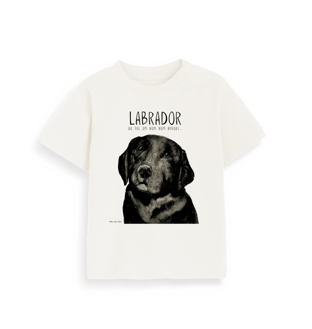 Tiny Tummy Big Appetite Baby Black Labrador Tee