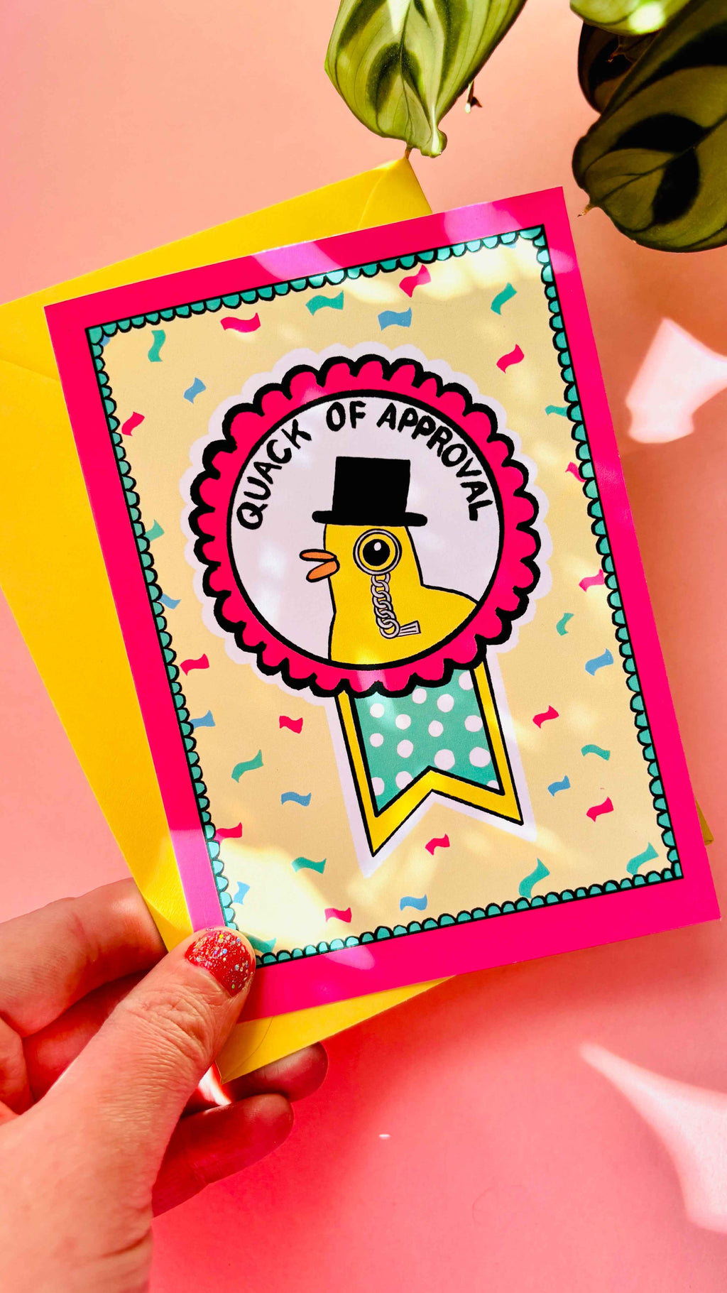 Funny Duck Quack of Approval A6 Blank Greetings Card