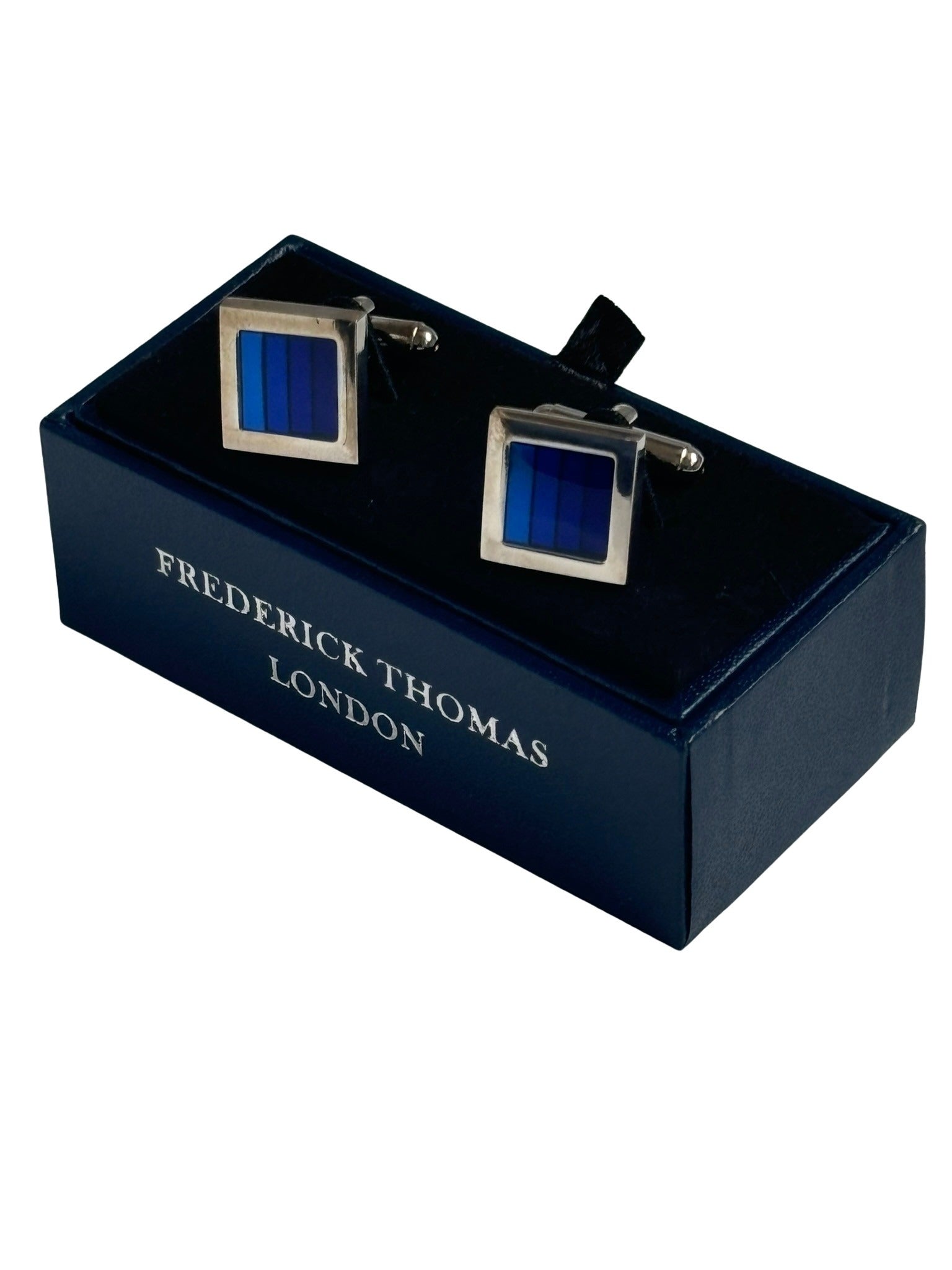 Square Cufflinks in Blue Stone