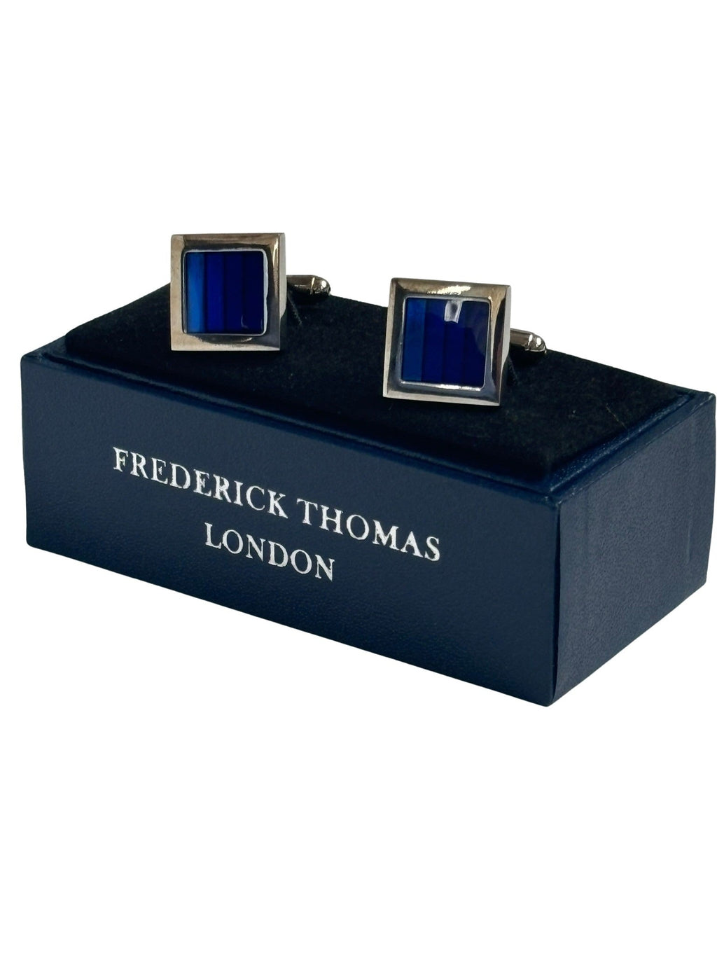 Square Cufflinks in Blue Stone