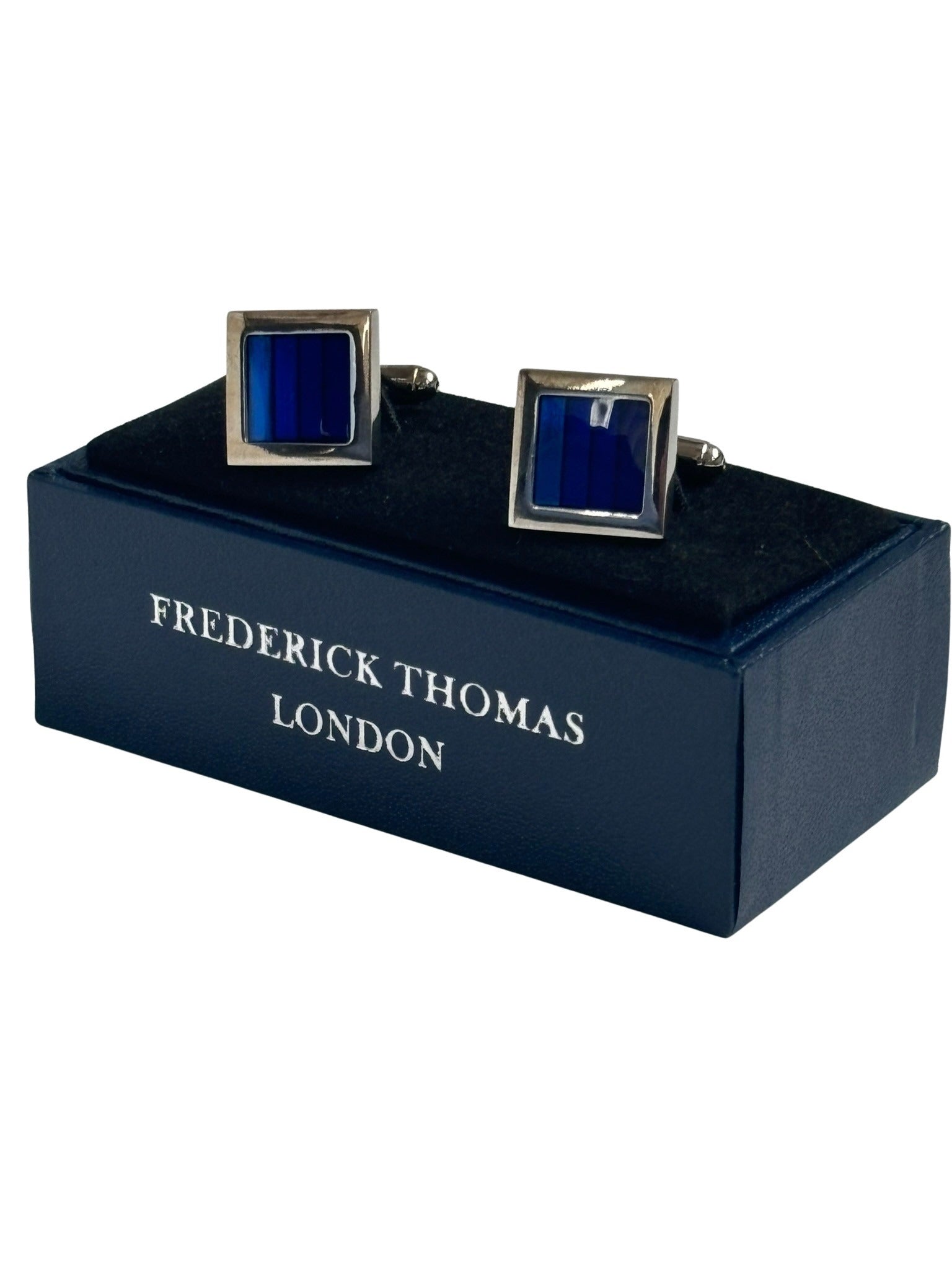 Square Cufflinks in Blue Stone