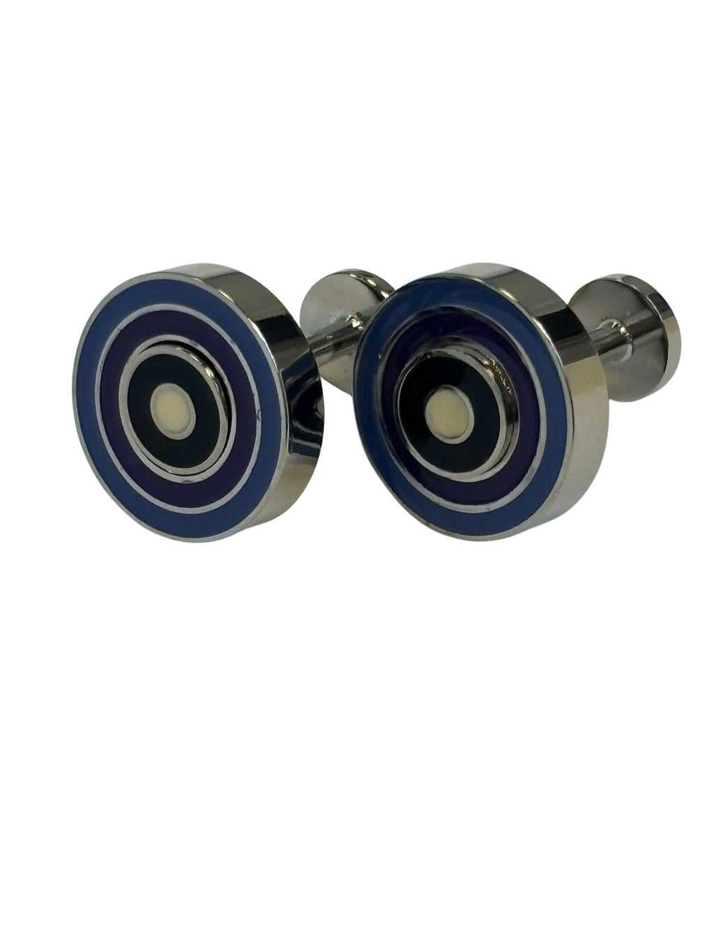 Quirky Dual Style Multicolour Circular Target Design Cufflinks