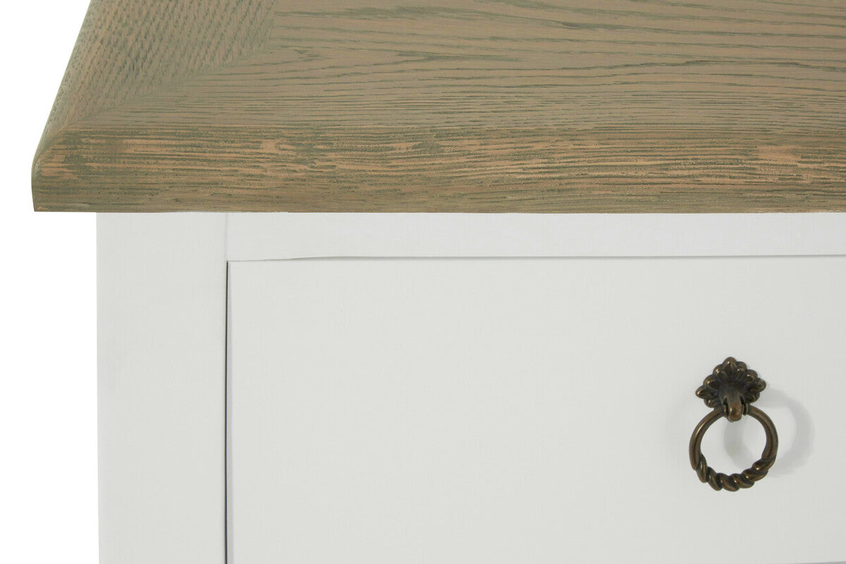 Four Door Sideboard in White and Oak
