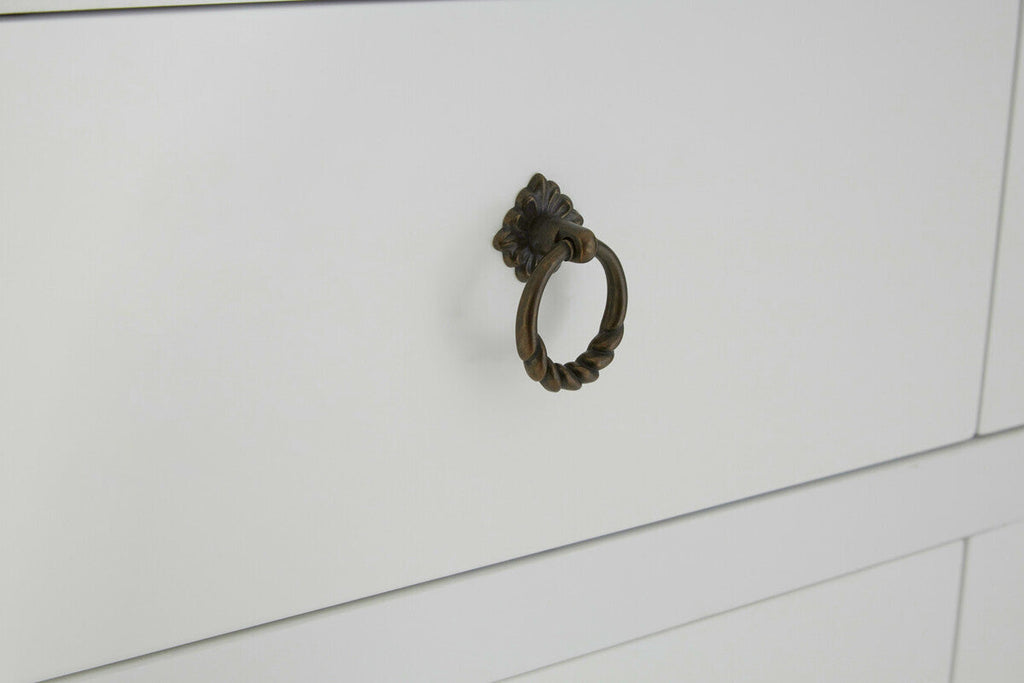 Four Door Sideboard in White and Oak