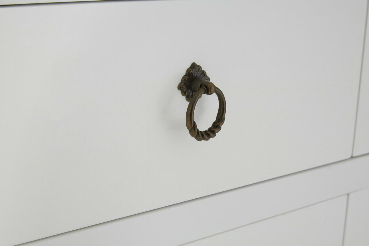 Four Door Sideboard in White and Oak
