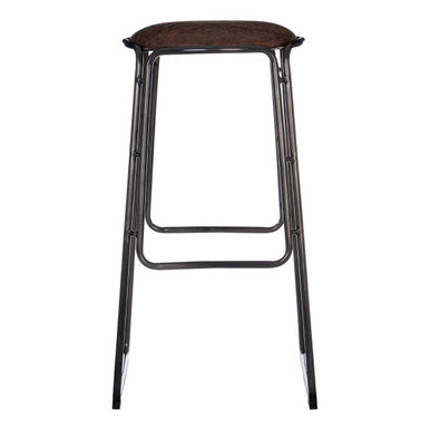 Mocha Bar Stool with Gunmetal Legs