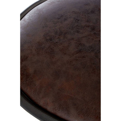 Mocha Bar Stool with Gunmetal Legs