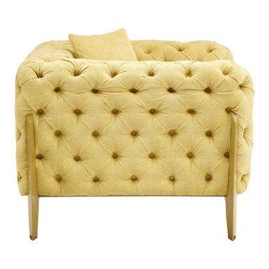 Pistachio Green Tufted Armchair
