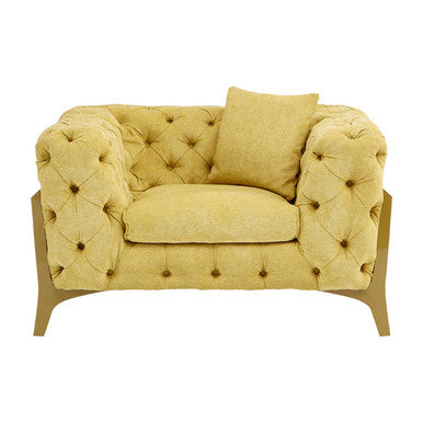 Pistachio Green Tufted Armchair