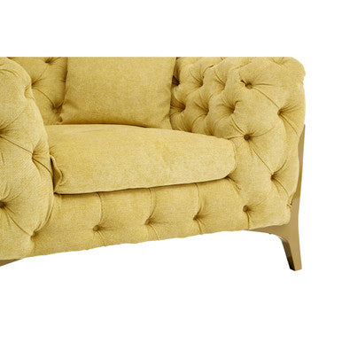 Pistachio Green Tufted Armchair