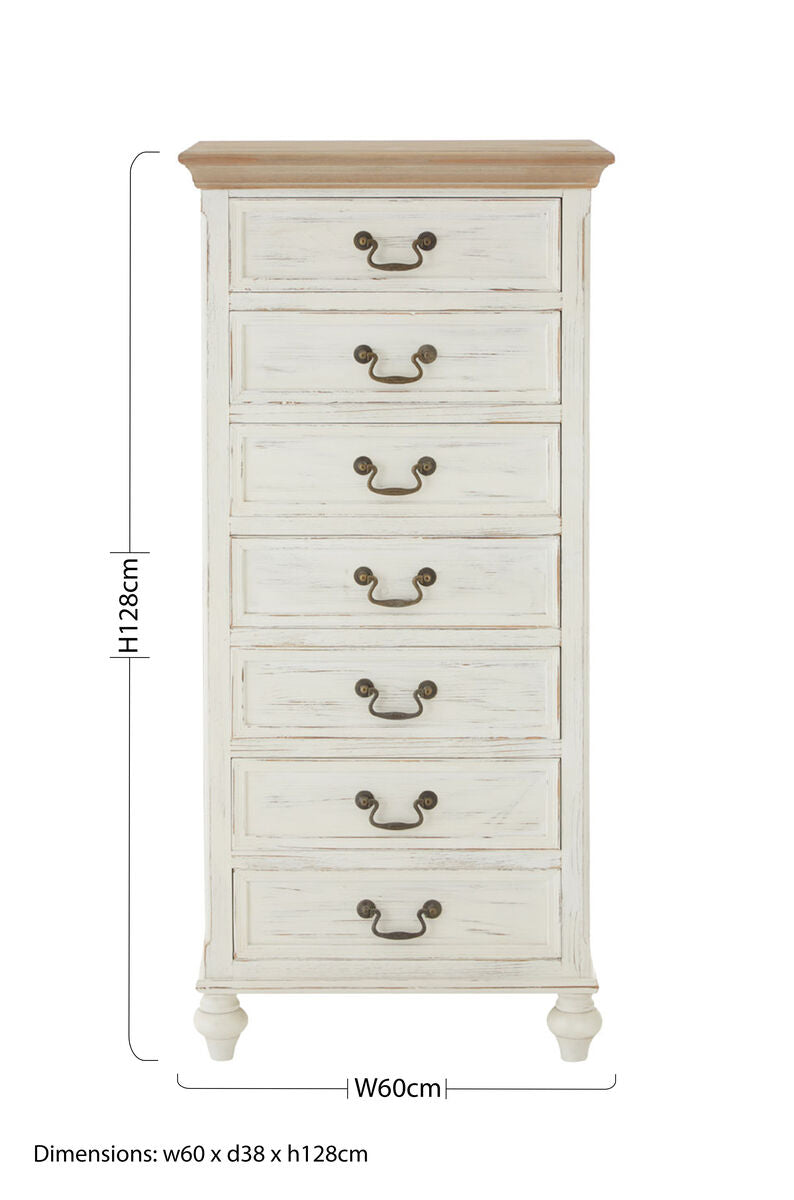 Antique Style Chest of 7 Drawers