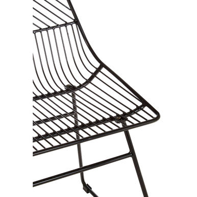 Small Black Metal Wire Chair