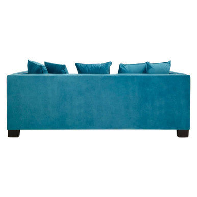 3 Seater Cyan Blue Velvet Sofa Sofia