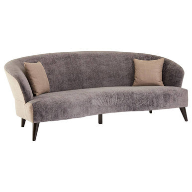 3 Seater Grey Velvet Sofa with Oatmeal Sides