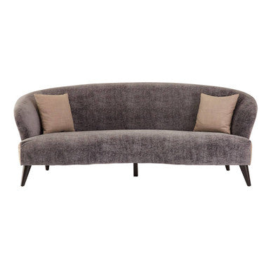 3 Seater Grey Velvet Sofa with Oatmeal Sides