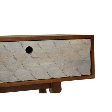 Natural Mango Wood Console Table with Pastel Drawers