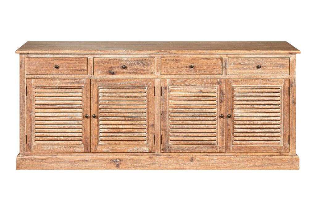Oak Wood Sideboard with Whitewash Finish