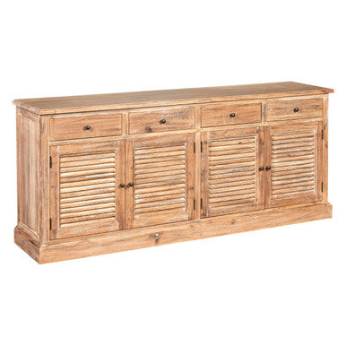 Oak Wood Sideboard with Whitewash Finish