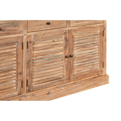 Oak Wood Sideboard with Whitewash Finish