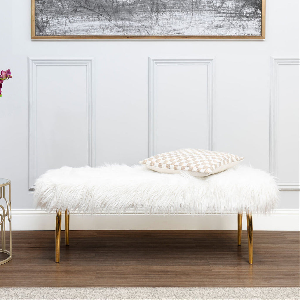 Clarence Gold Metal Bench
