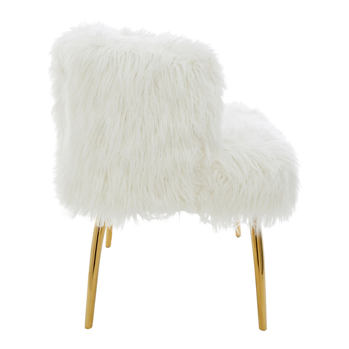Fur Effect Sofa with Gold Legs | Clarence