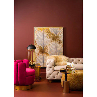 3 Seater Beige Velvet Sofa