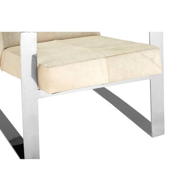 Kensington Townhouse Hairon Leather Chair With Steel Legs