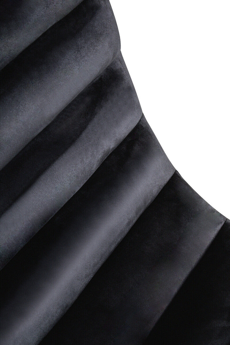Midnight Velvet Curving Profile Lounge Chair