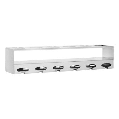 6 Bottle Silver Wine Rack Wall Mount