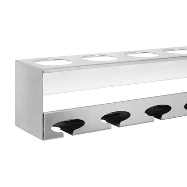 6 Bottle Silver Wine Rack Wall Mount