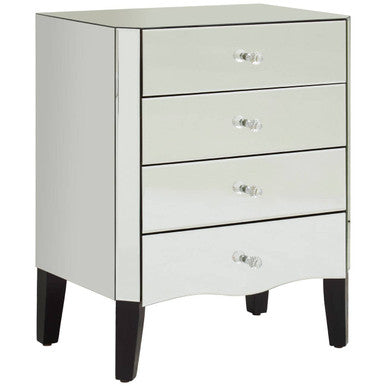 Mirrored Chest of 4 Drawers
