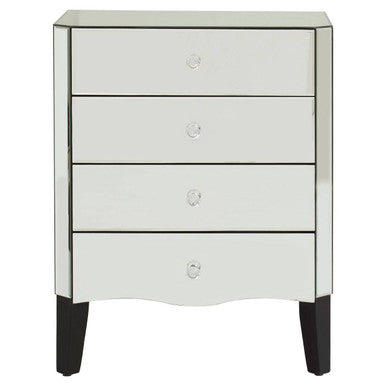 Mirrored Chest of 4 Drawers