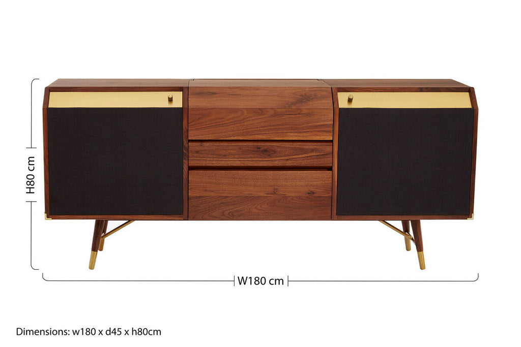 Natural Wood Sideboard with Storage