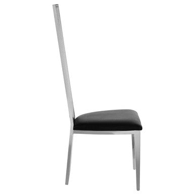 Silver High Back Dining Chair