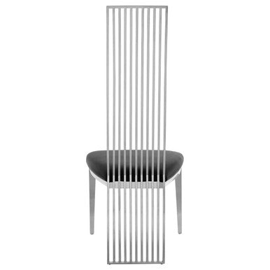 Silver High Back Dining Chair