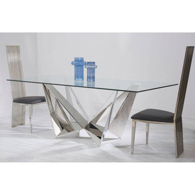 Silver High Back Dining Chair
