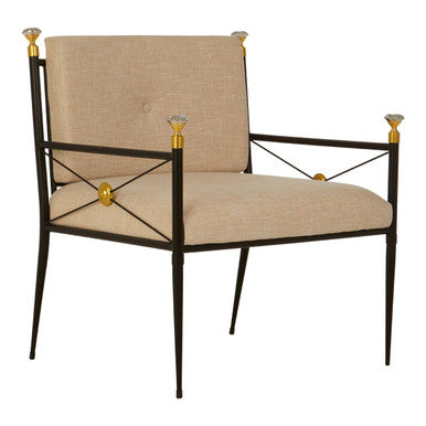 Monroe Lounge Chair in Black and White