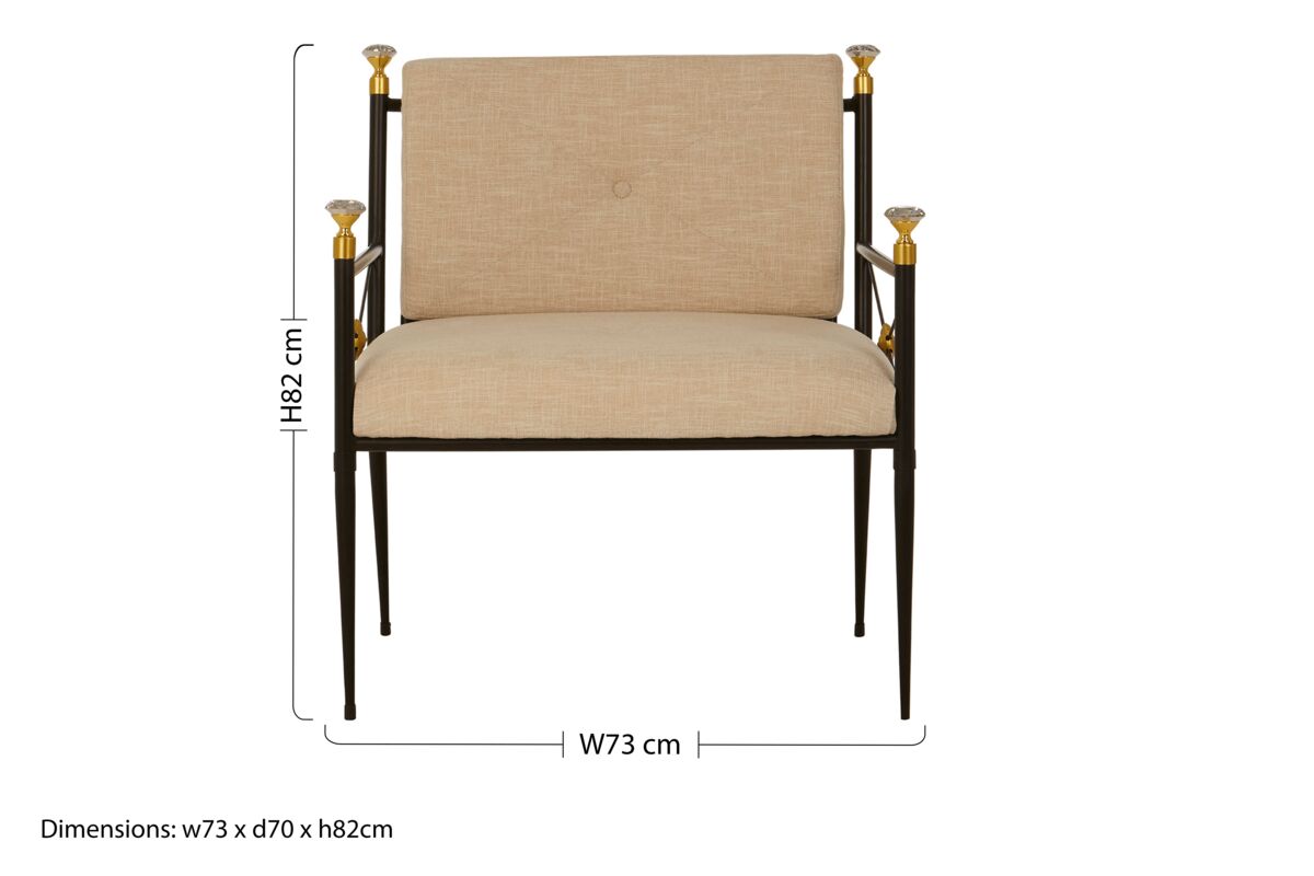 Monroe Lounge Chair in Black and White
