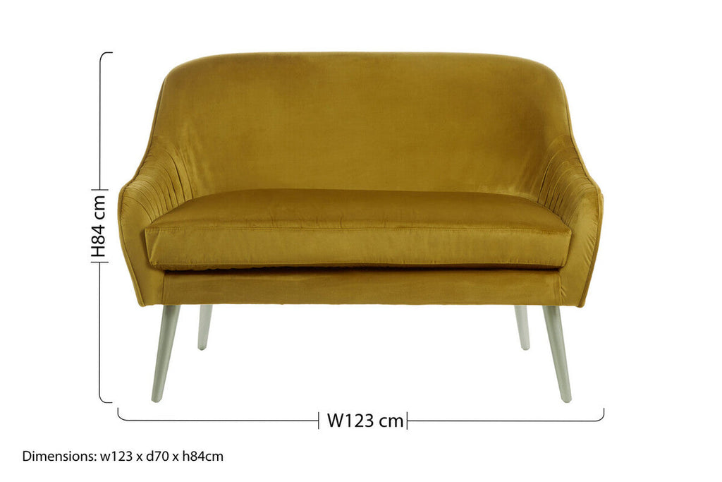 Mustard Velvet Sofa