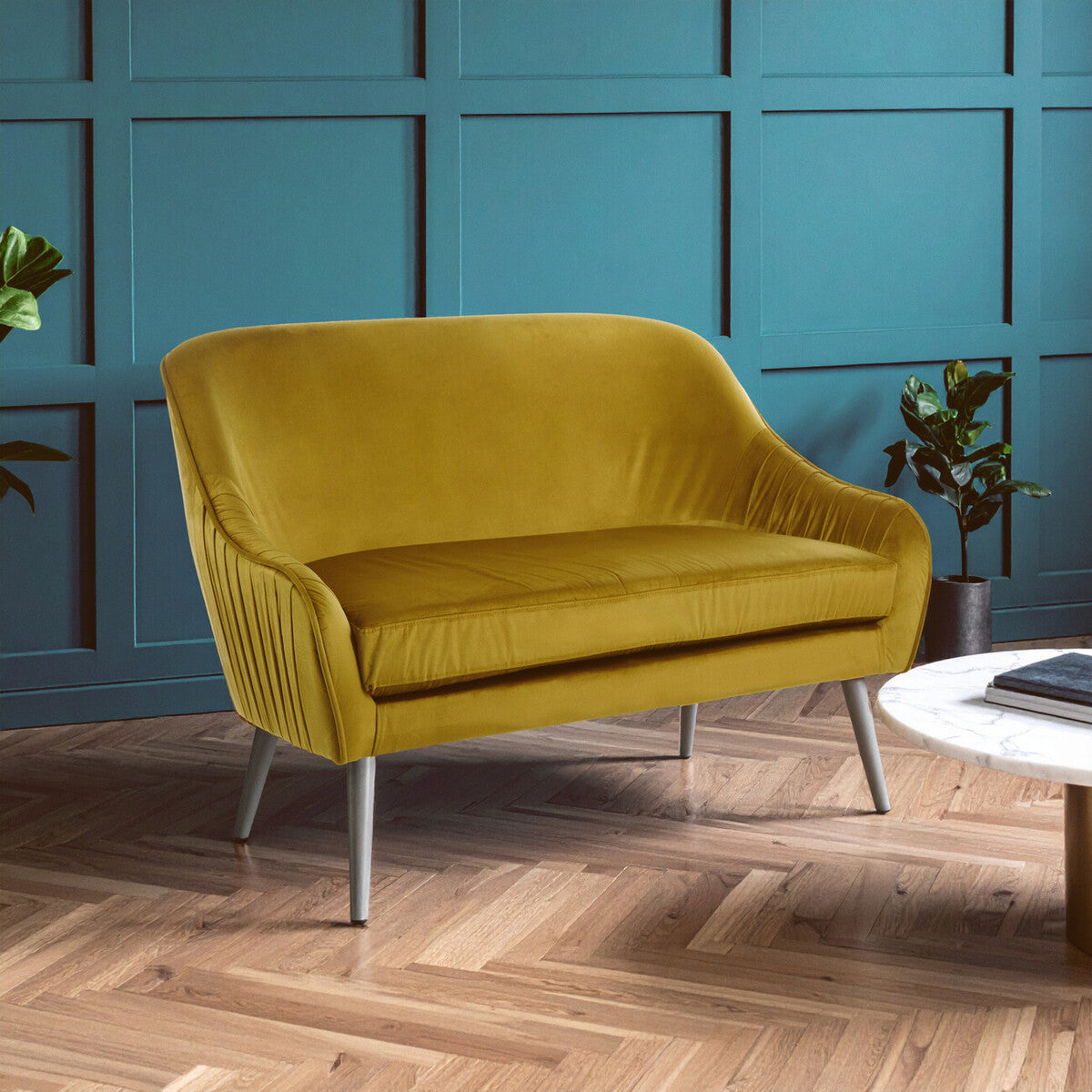 Mustard Velvet Sofa