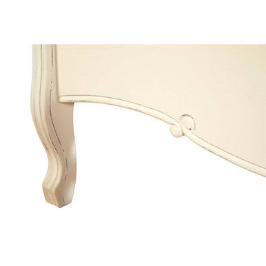 White Kingsize Bed with Buttoned Headboard