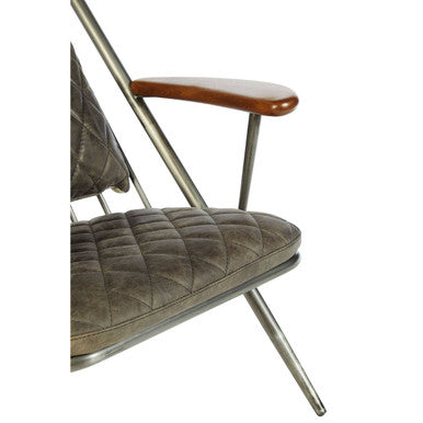 Hoxton Genuine Grey Leather Chair