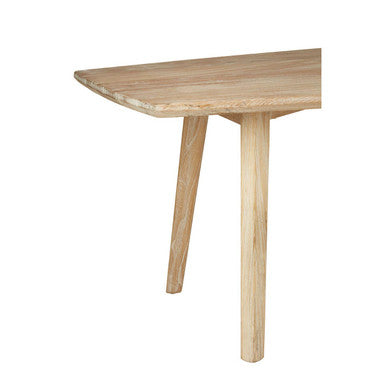 Solid Elm Wood Two Tier Coffee Table in Light Grey with Gold Accents