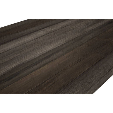 Rustic Oak Rectangular Dining Table with Black Iron Legs