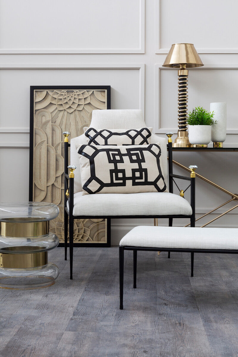 Gold Finish Side Table with Clear Glass Circular Top