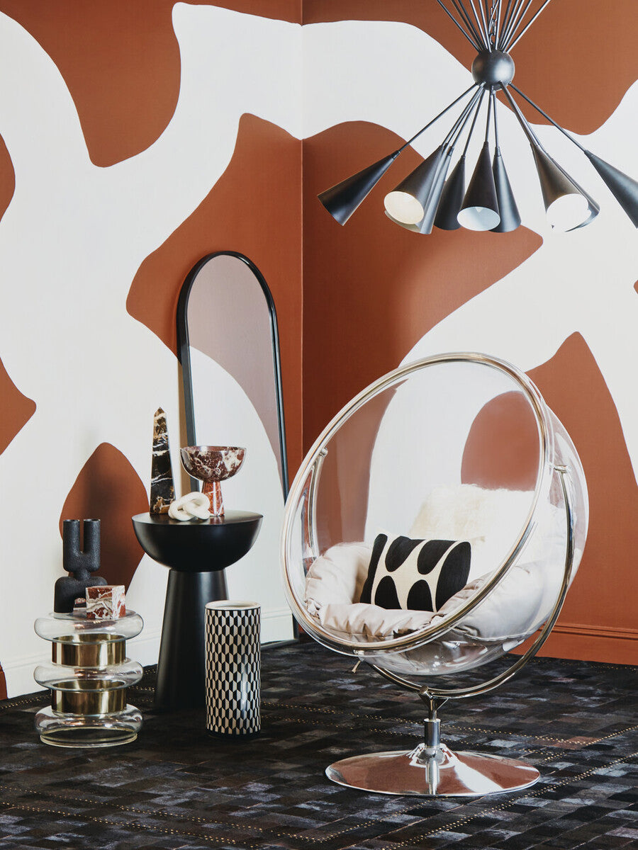 Gold Finish Side Table with Clear Glass Circular Top
