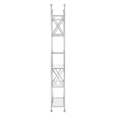 Cross Design 6 Tier Tempered Glass Shelving Unit